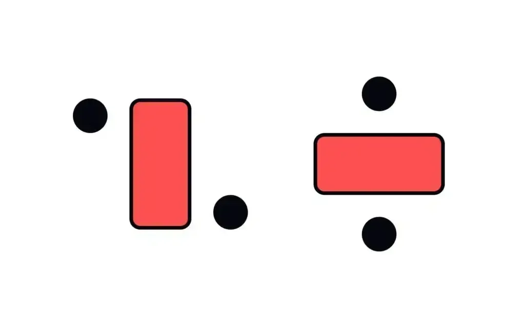 Asymmetric design composition layout
