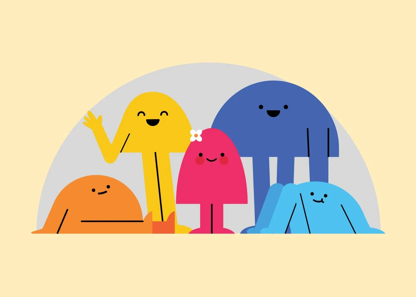 Cute Geometric Characters