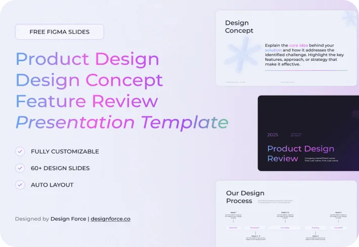 Promotional banner for free Figma deck template download.
