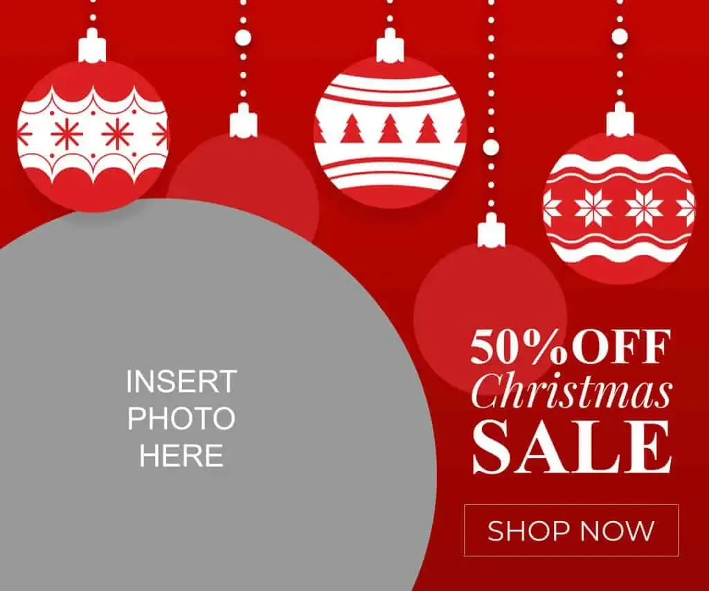 Half Off Holiday Sale Banner Ad Template