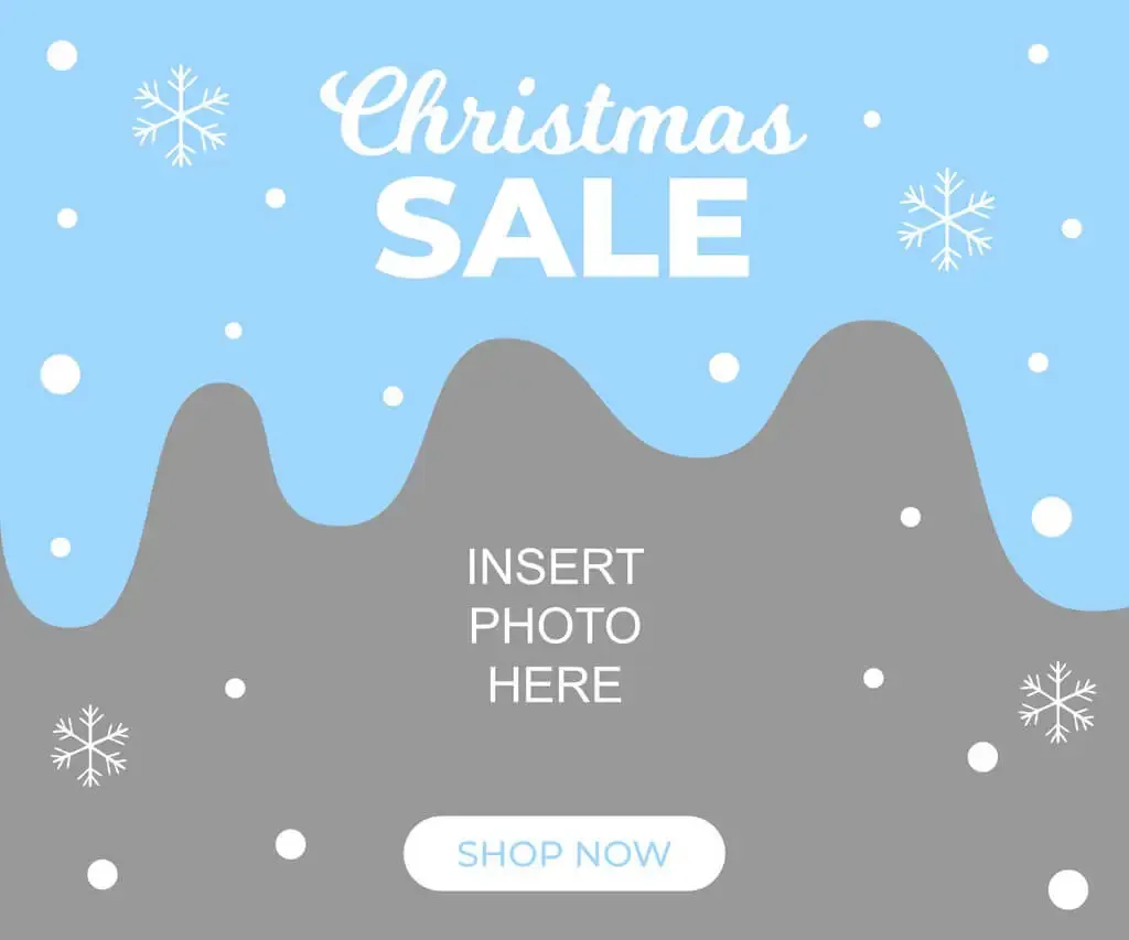 White Christmas Banner Ad Template