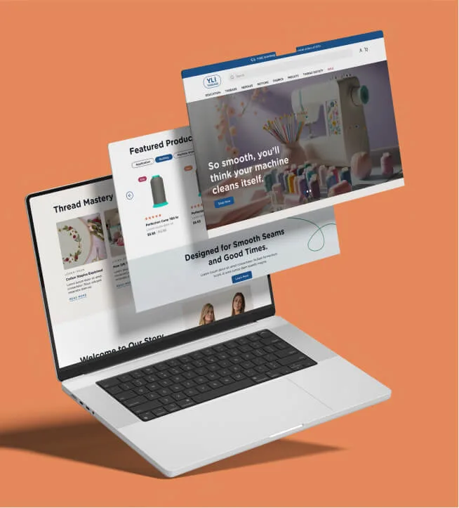 YLI Threads website by Design Force