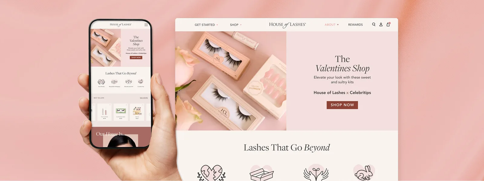 House of Lashes website by Design Force