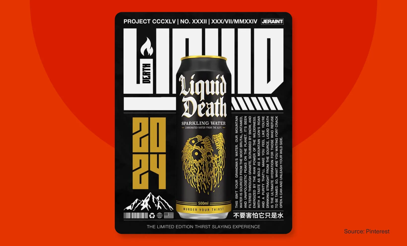 liquid death typography example