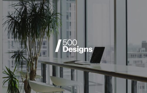 500designs logo with background image