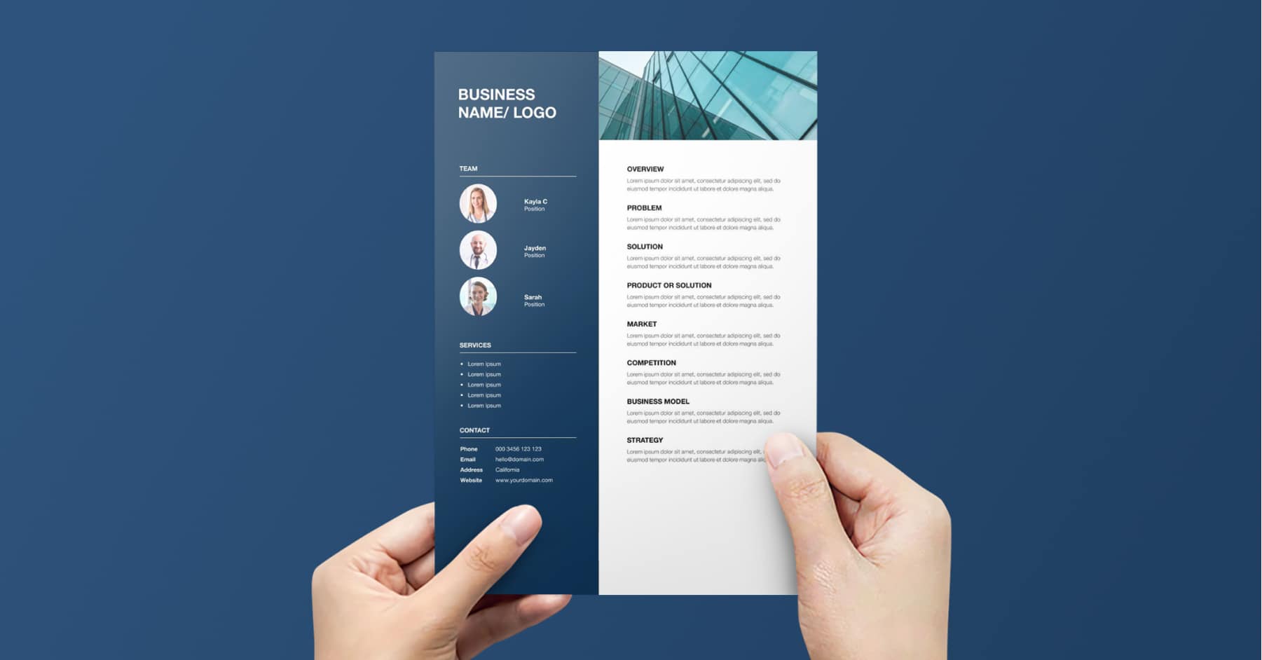 One Pager Sample Template Design Talk