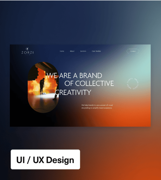 UI/UX Design services, sample work of Design Force with ZORZI