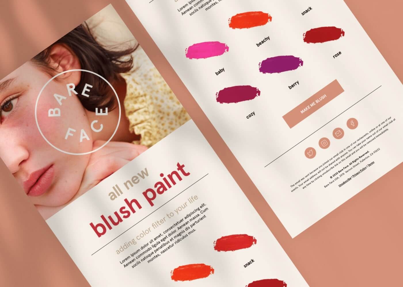 all new blush paint newsletter design