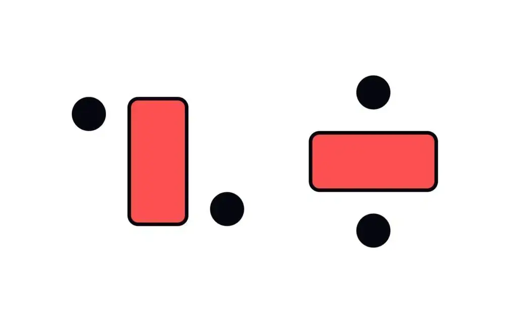 Asymmetric design composition layout