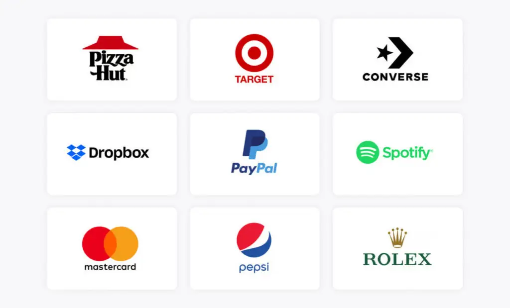 Examples of combination mark logos combining symbols and wordmarks in brand identity systems.